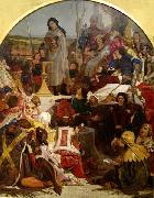 Ford Madox Brown 'Chaucer at the Court of Edward III painting
